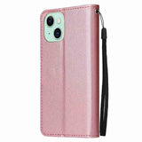 iPhone 15 Lompakko Suojakotelo Ruusukulta