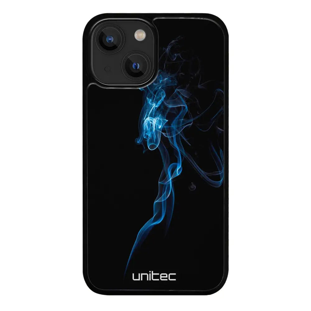 iPhone 15 Plus suojakuoret - Blue Smoke On Black - Ei