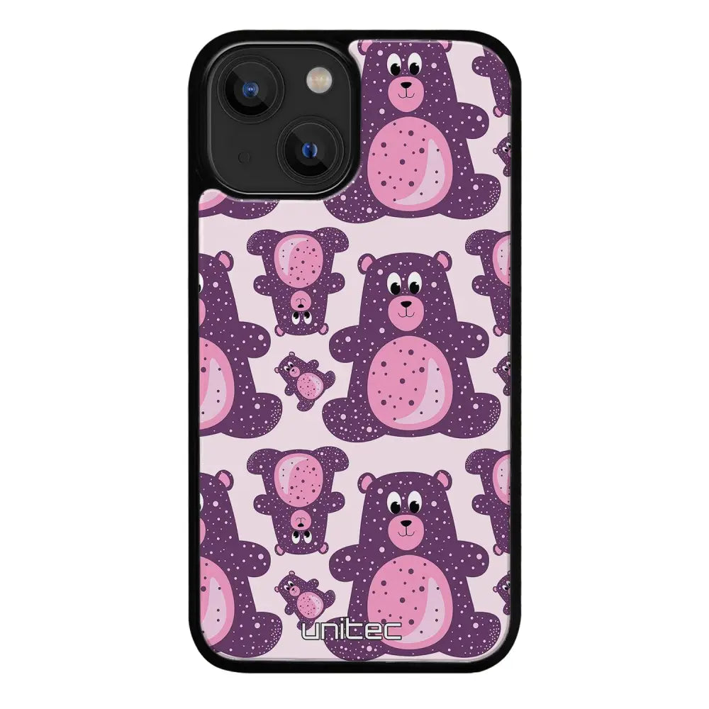 iPhone 15 Plus suojakuoret - Purple Teddy Bear - Ei