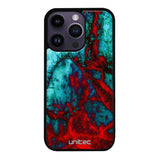 iPhone 15 Pro marmori suojakuoret - Blue Red Marble - Ei