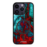 iPhone 15 Pro marmori suojakuoret - Blue Red Marble