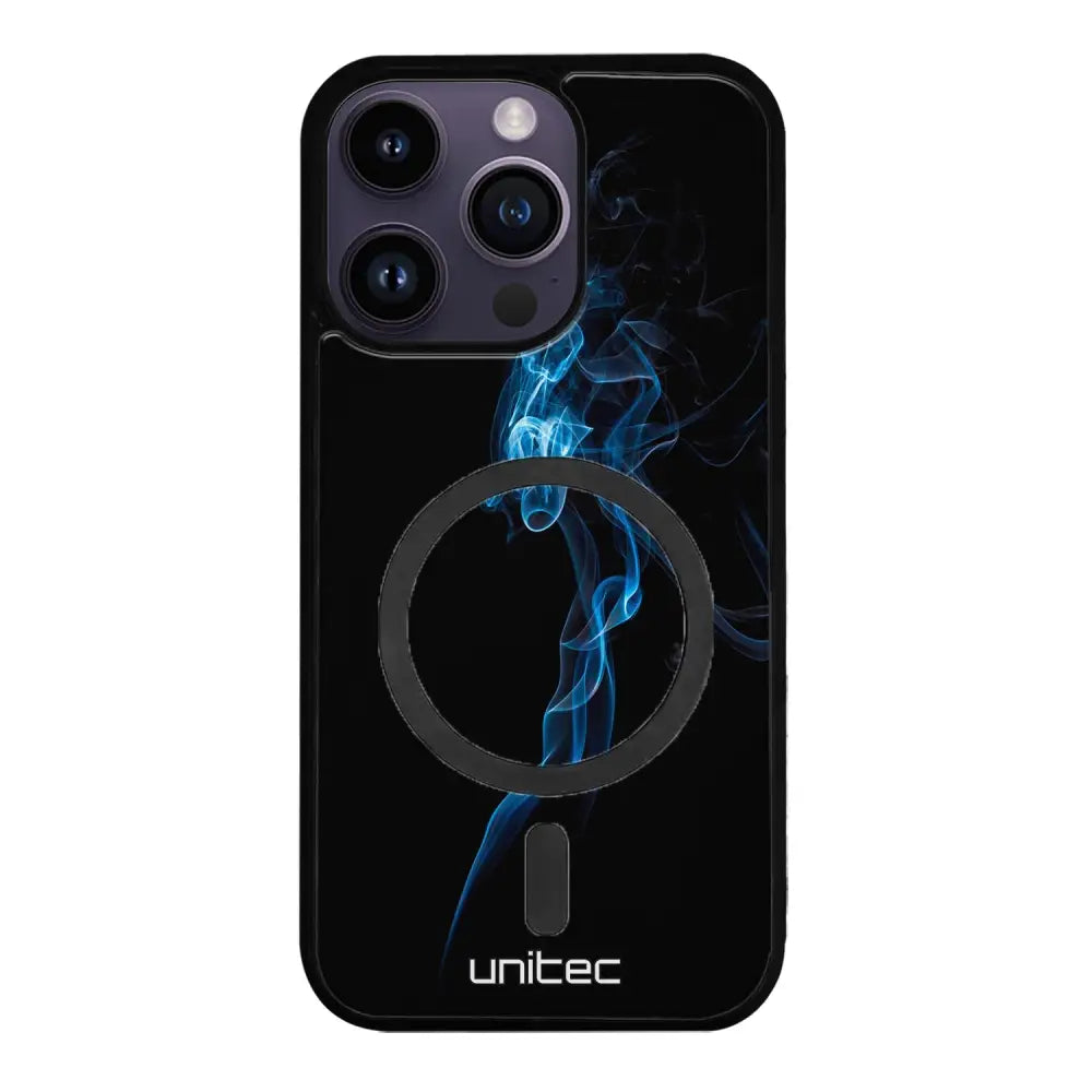 iPhone 15 Pro suojakuoret - Blue Smoke On Black
