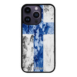 iPhone 15 Pro suojakuoret - Painted Finnish Flag - Ei