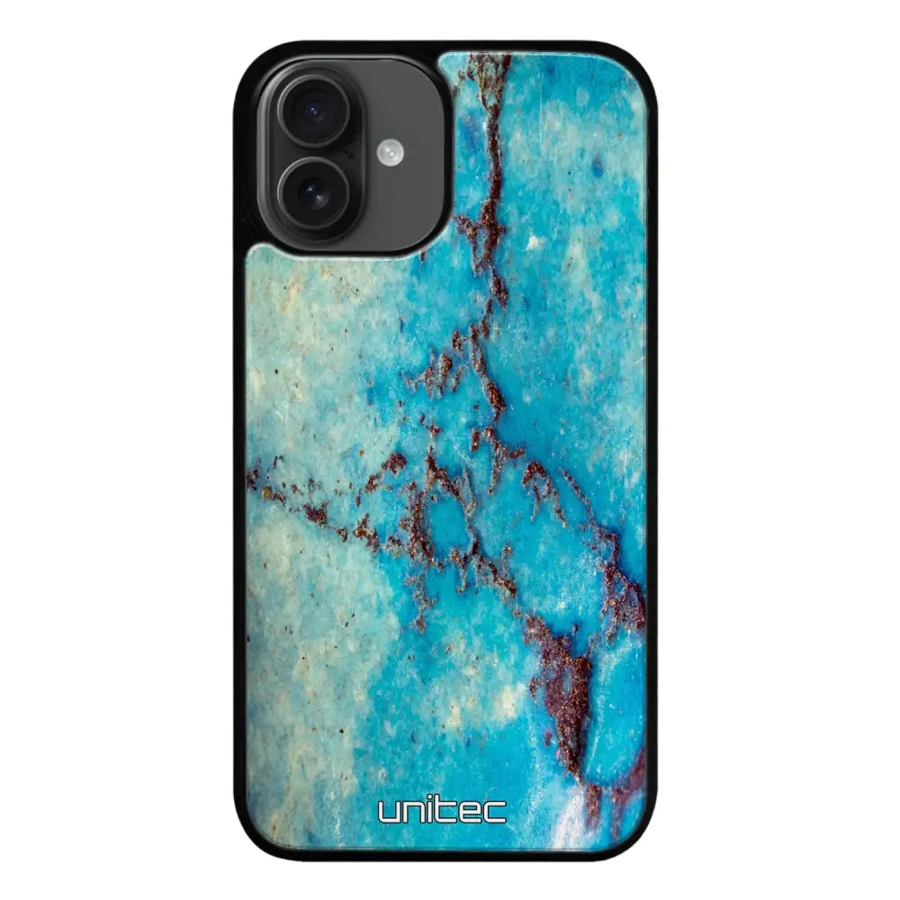 iPhone 16 marmori suojakuoret - Turquoise Marble - Ei