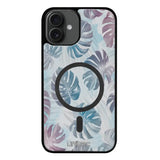 iPhone 16 Plus kukka suojakuoret - Monstera Texture