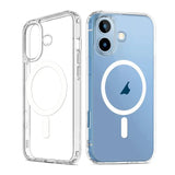 Läpinäkyvä plus MagSafe suojakuori iPhone 12/13:lle, yhteensopiva iPhone 16 Plus kanssa