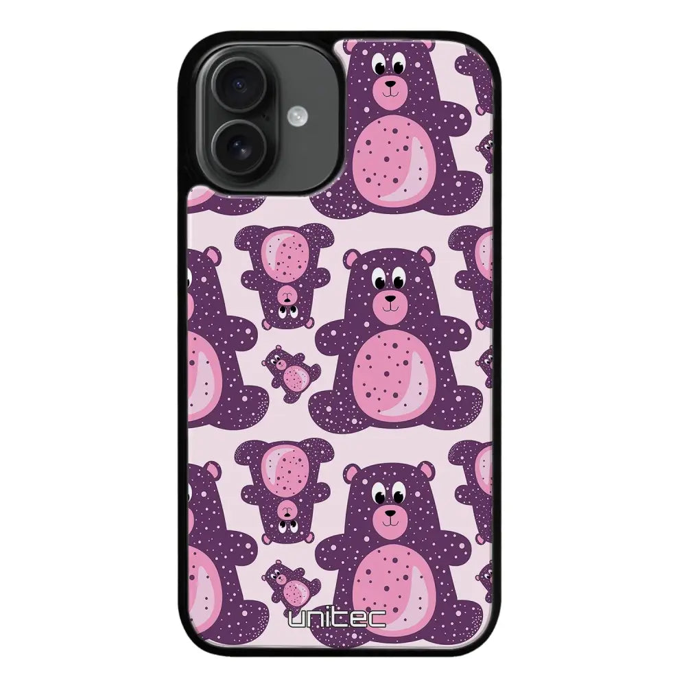 iPhone 16 Plus suojakuoret - Purple Teddy Bear - Ei