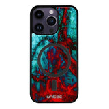 iPhone 16 Pro marmori suojakuoret - Blue Red Marble