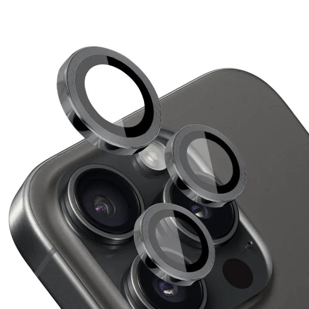 Kameran panssarilasi iPhone 16 Pro/Max kolmelle linssille hopea