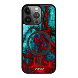 iPhone 16 Pro Max marmori suojakuoret - Blue Red Marble