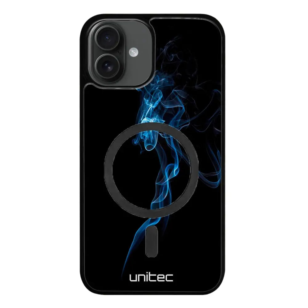 iPhone 16 suojakuoret - Blue Smoke On Black
