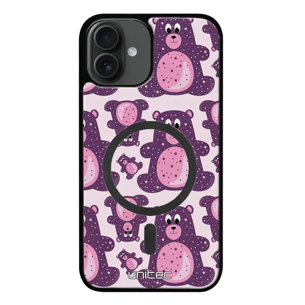 iPhone 16 suojakuoret - Purple Teddy Bear