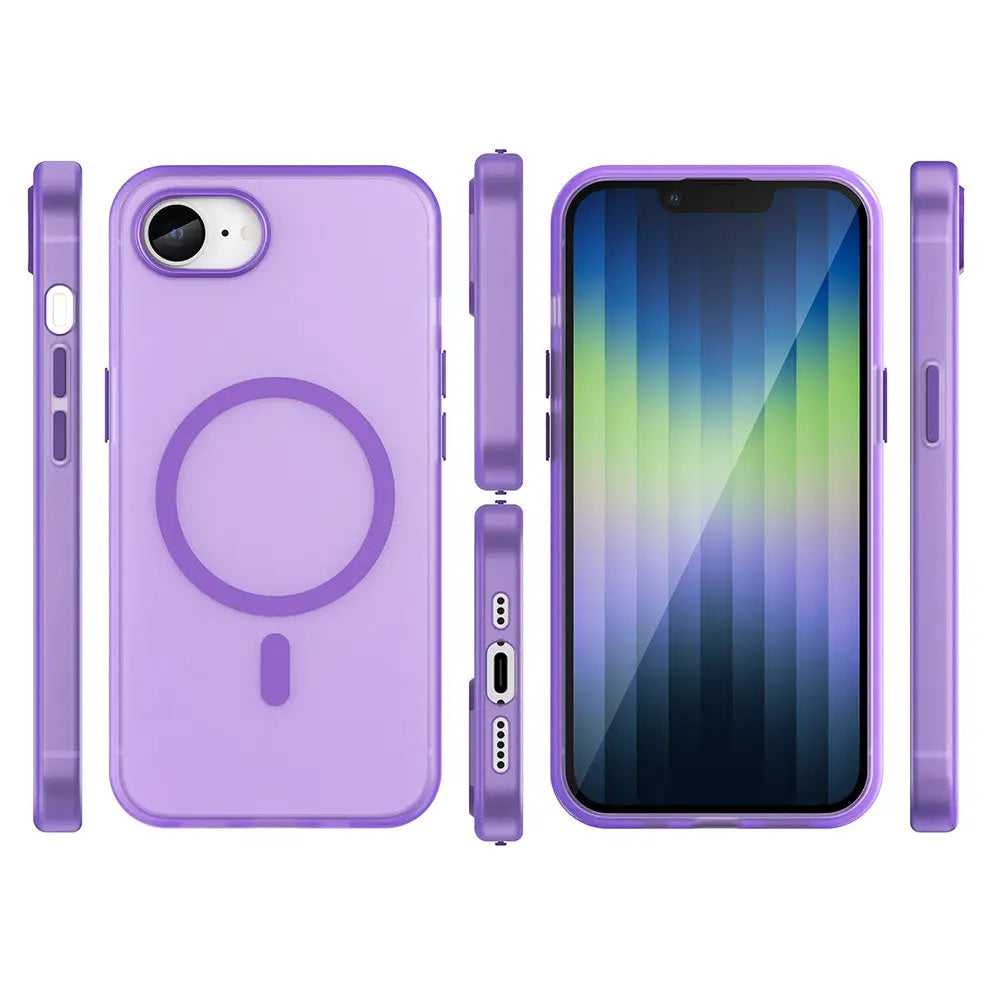 iPhone 16e MagSafe silikonikuori - Violetti