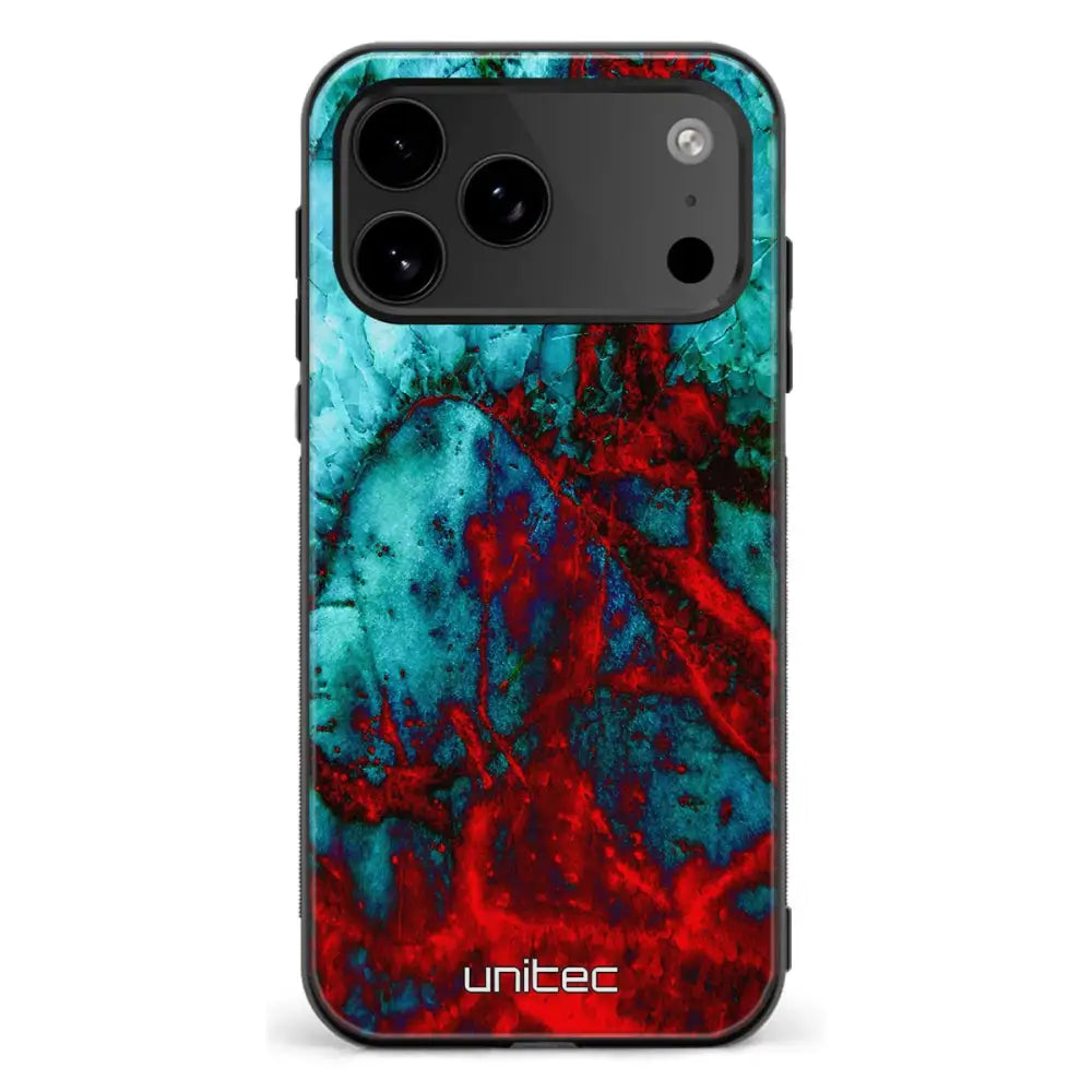 iPhone 17 Air marmori suojakuoret Blue Red Marble Ei