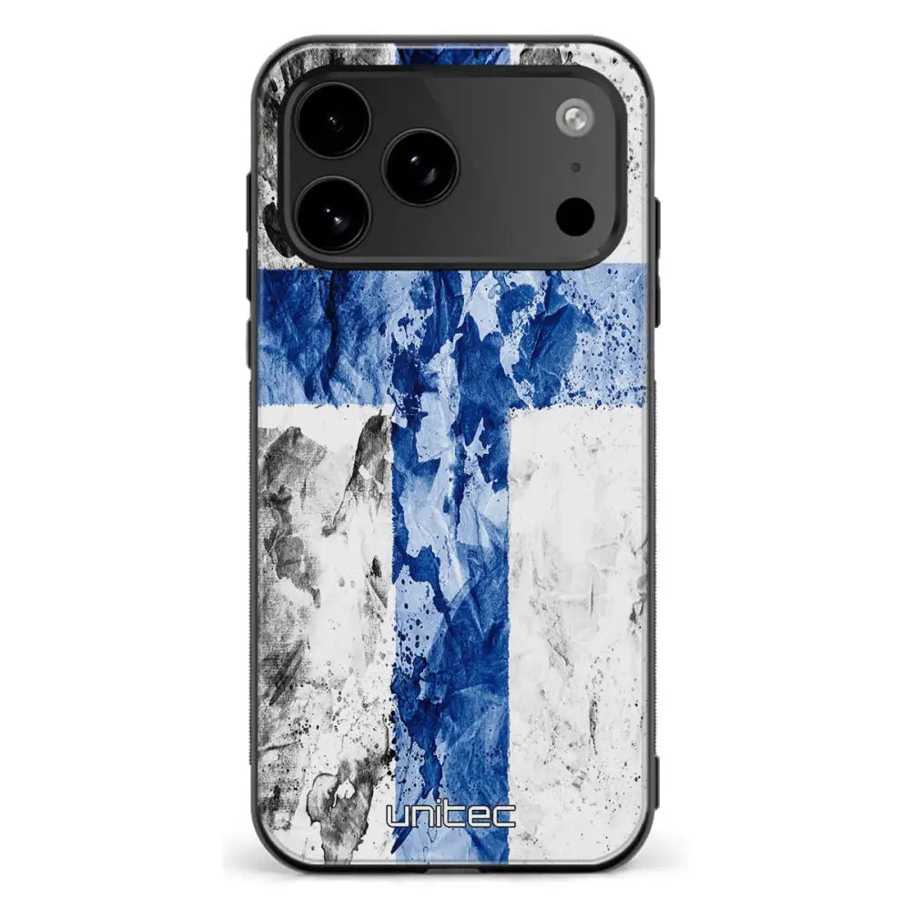 iPhone 17 Pro Max suojakuoret Painted Finnish Flag Ei