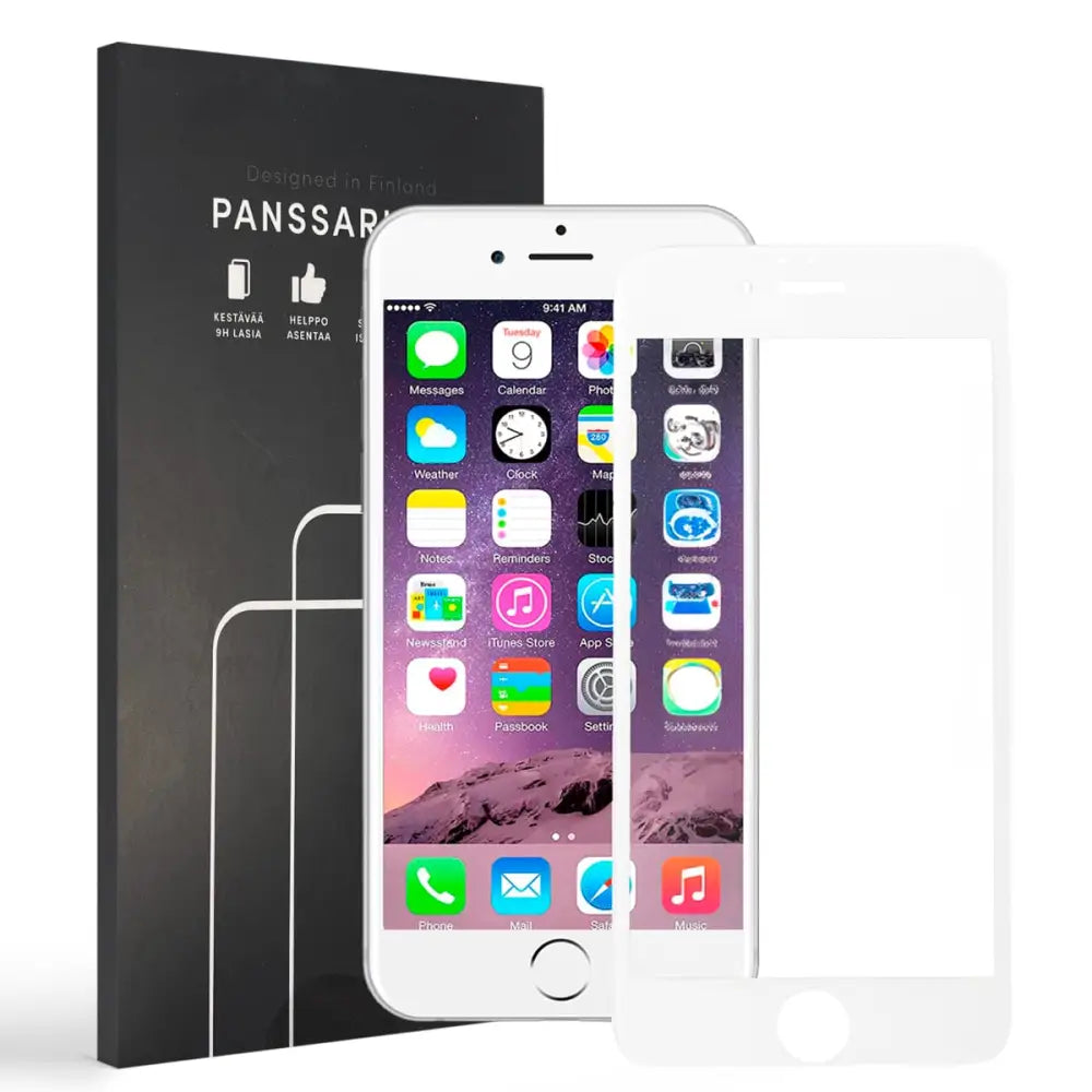 iPhone 6 / iPhone 6S Panssarilasi 3D Valkoinen