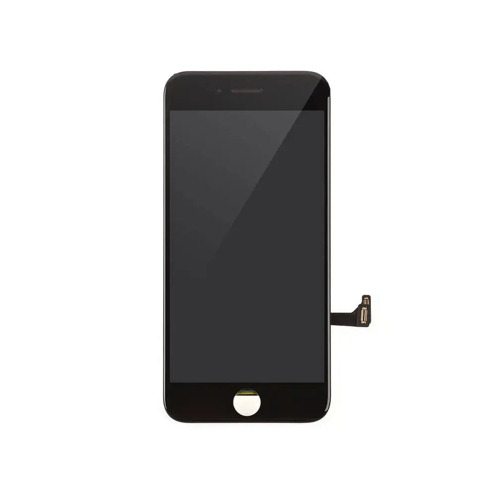 iPhone 7 Näyttö Musta - Pelti asennettuna