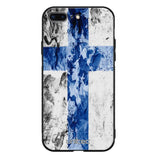 iPhone 7 Plus suojakuoret - Painted Finnish Flag - Ei