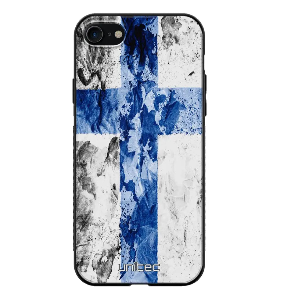 iPhone 7 suojakuoret - Painted Finnish Flag - Ei