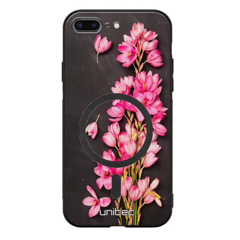 iPhone 8 Plus kukka suojakuoret - Pink Flowers