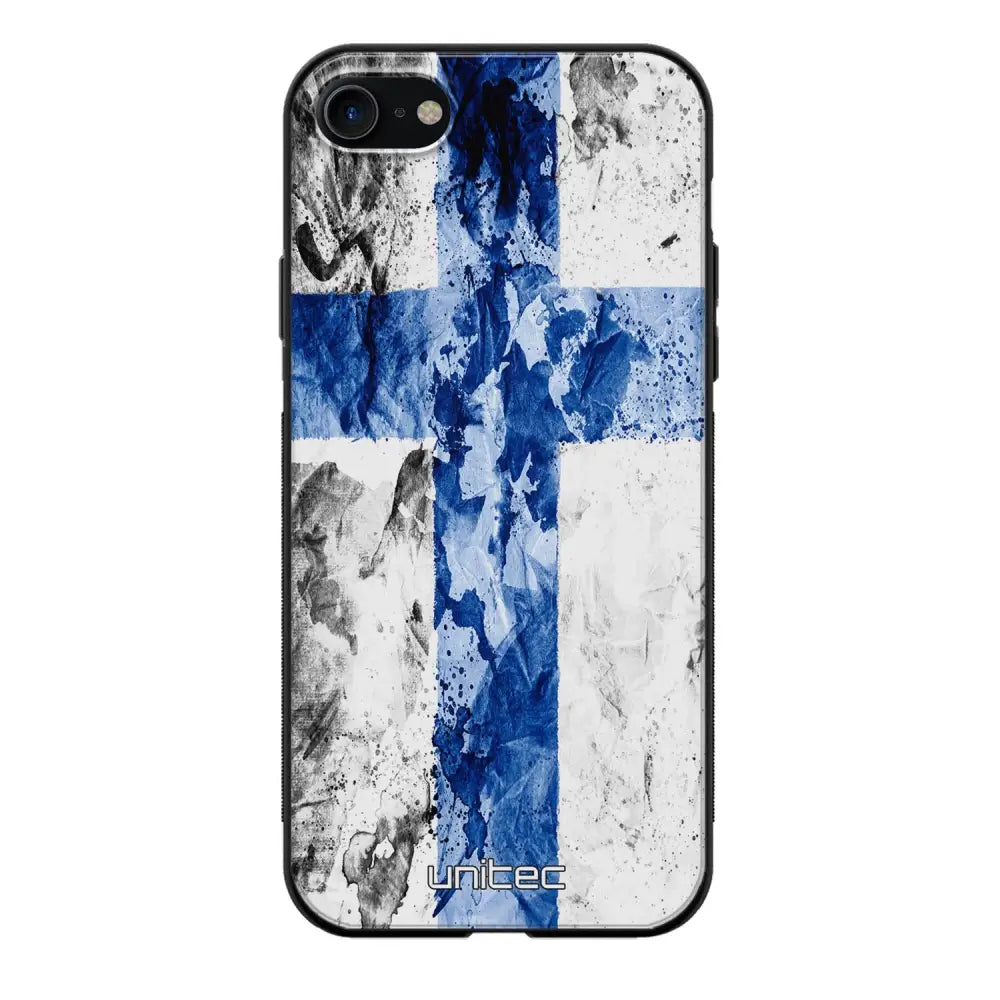 iPhone 8 suojakuoret - Painted Finnish Flag - Ei