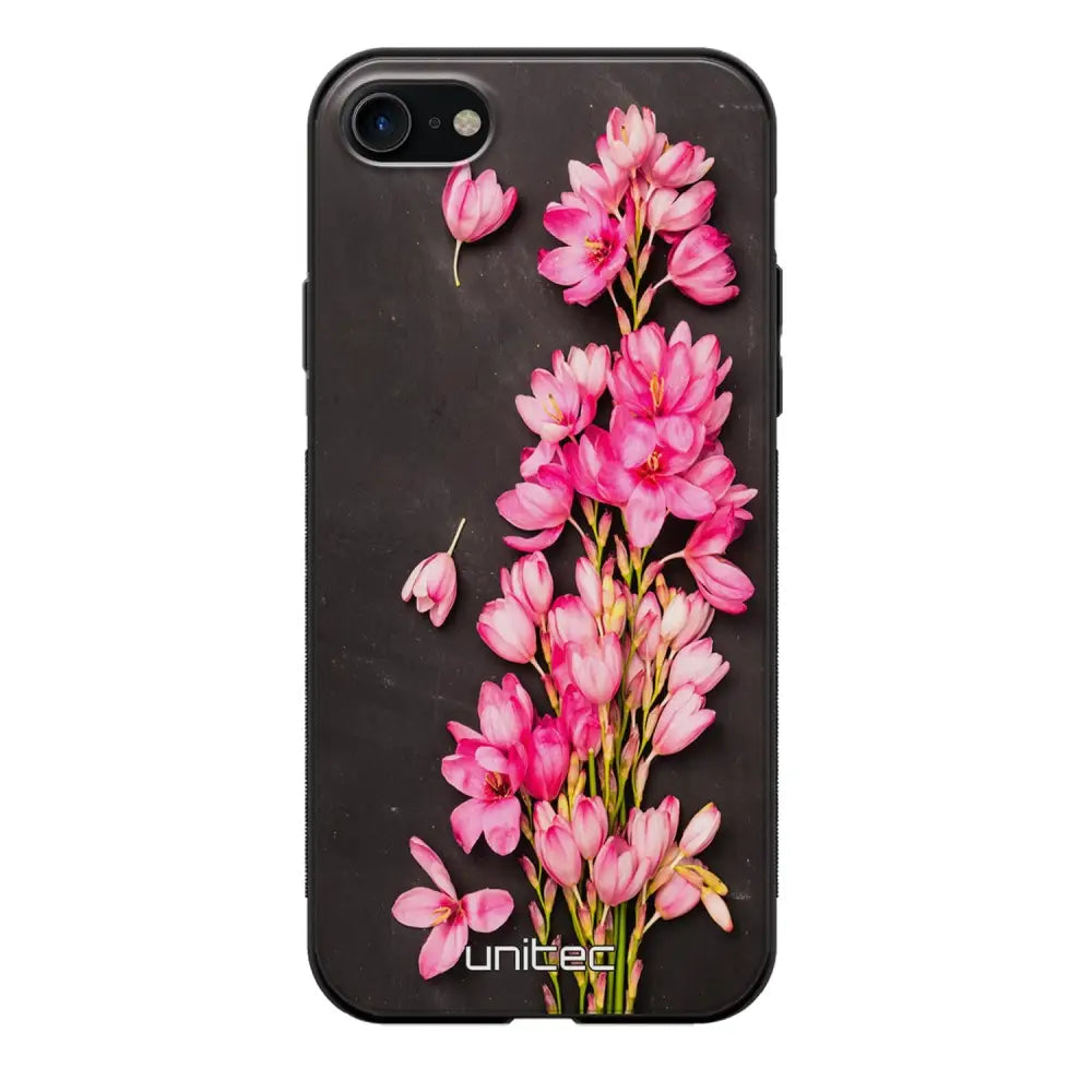 iPhone SE 2020 kukka suojakuoret - Pink Flowers - Ei