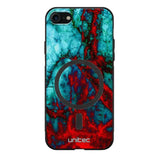 iPhone SE 2020 marmori suojakuoret - Blue Red Marble