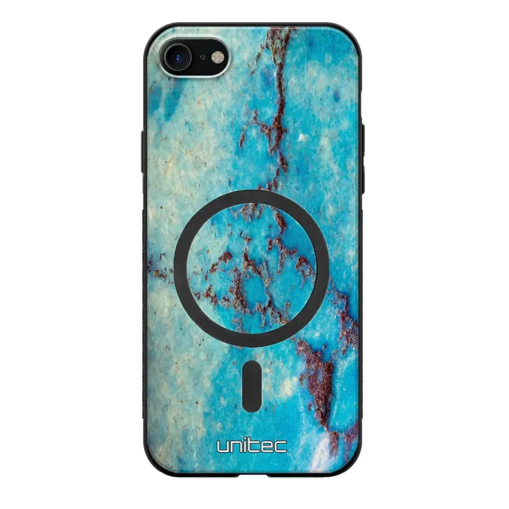 iPhone SE 2020 marmori suojakuoret - Turquoise Marble