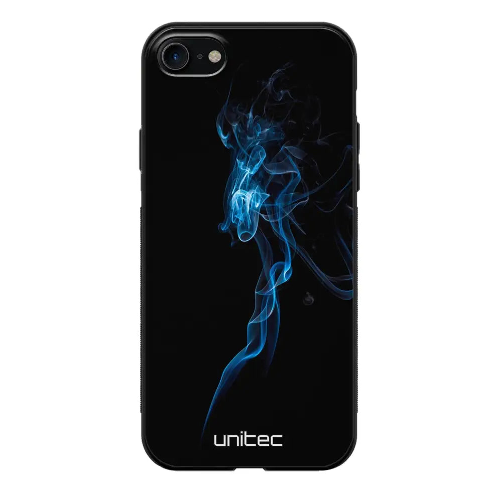 iPhone SE 2020 suojakuoret - Blue Smoke On Black - Ei