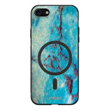 iPhone SE 2022 marmori suojakuoret - Turquoise Marble