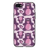iPhone SE 2022 suojakuoret - Purple Teddy Bear - Ei