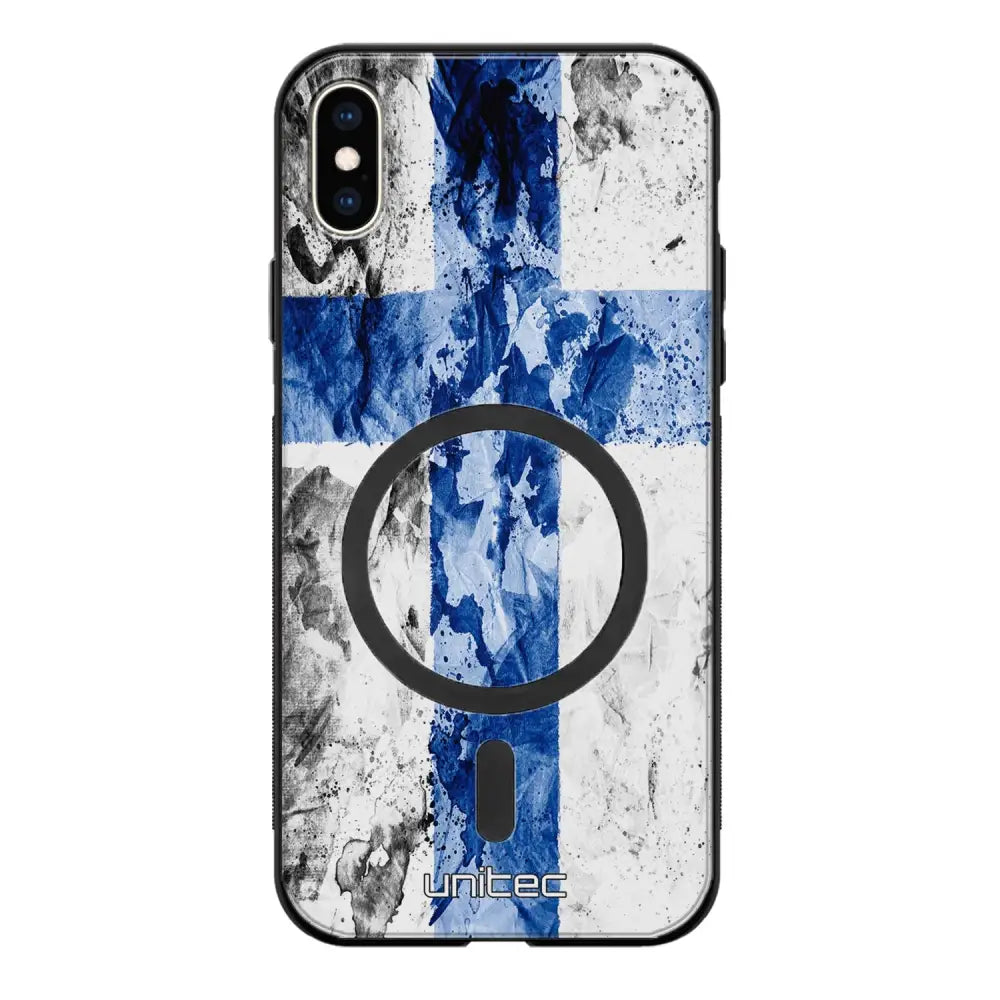 iPhone X suojakuoret - Painted Finnish Flag