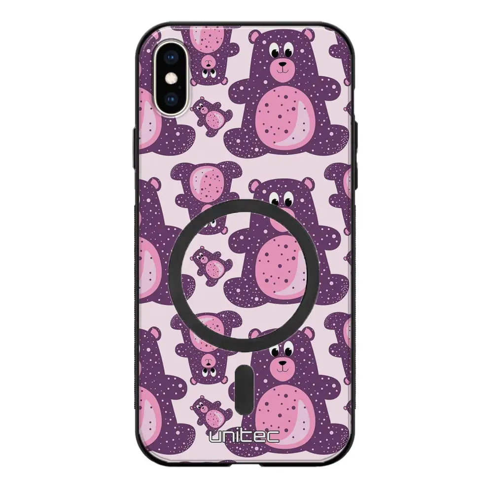 iPhone X suojakuoret - Purple Teddy Bear