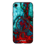 iPhone XR marmori suojakuoret - Blue Red Marble