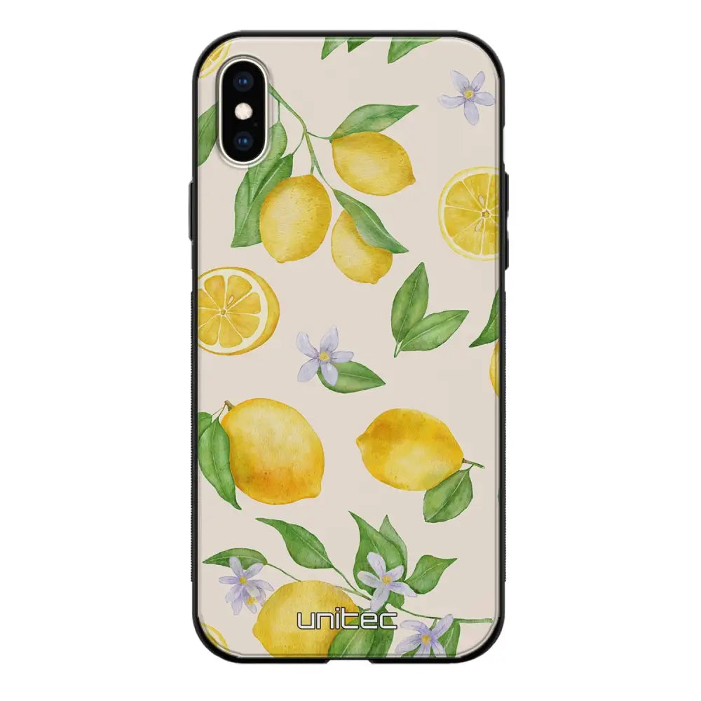 iPhone XS hedelmä suojakuoret - Lemon - Ei
