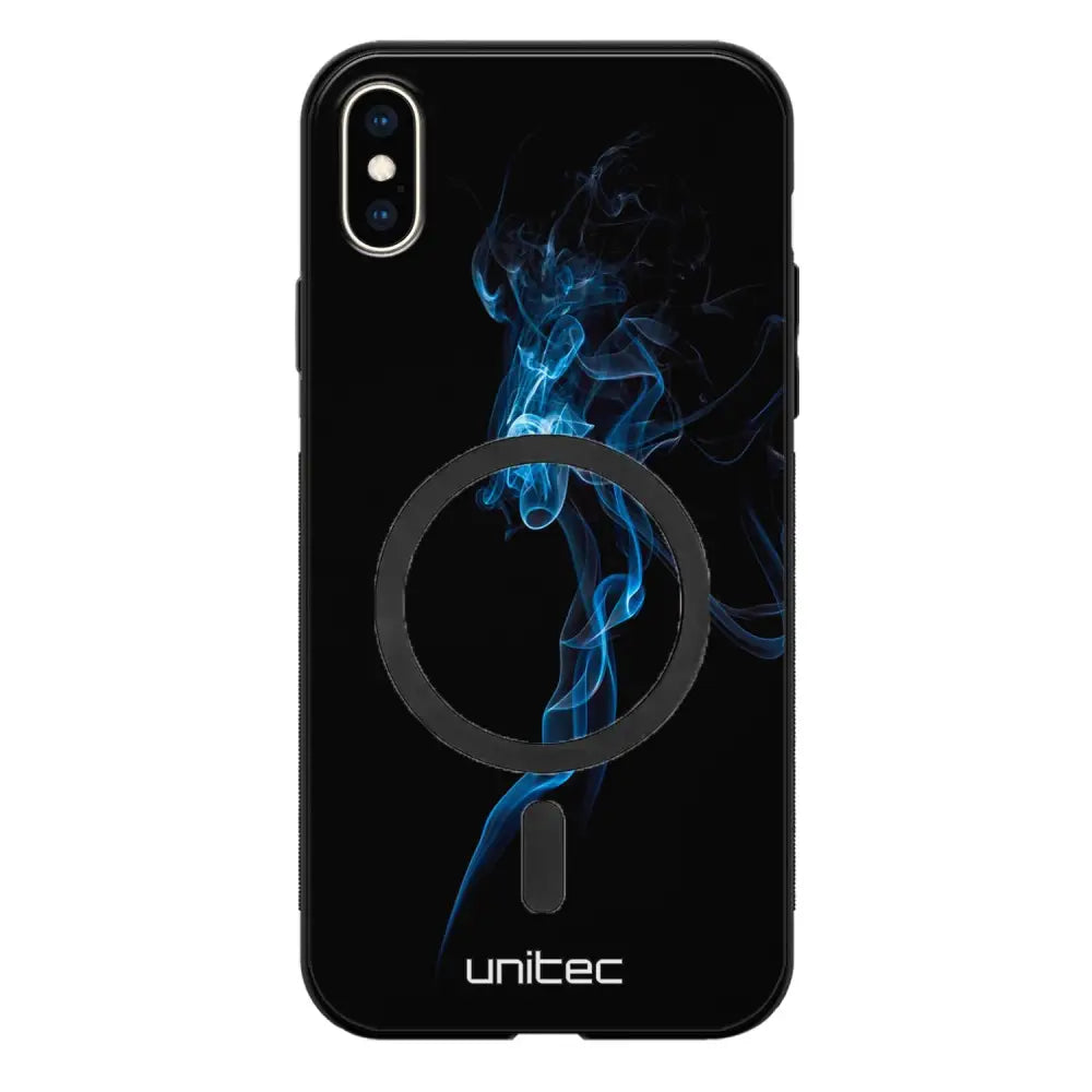 iPhone XS Max suojakuoret - Blue Smoke On Black