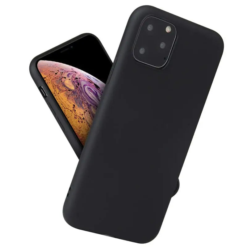 iPhone XS Silikonikuori Musta