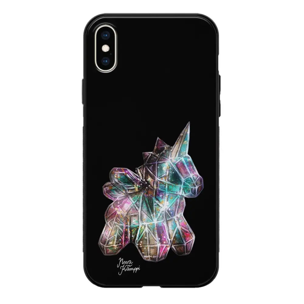 iPhone XS unicorn suojakuoret - Musta - Noora Kämppi - Ei