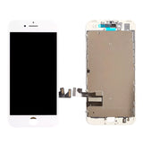 iPhone 7 Näyttö Valkoinen - Pelti asennettuna