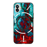 Nothing Phone 2 marmori suojakuoret - Blue Red Marble
