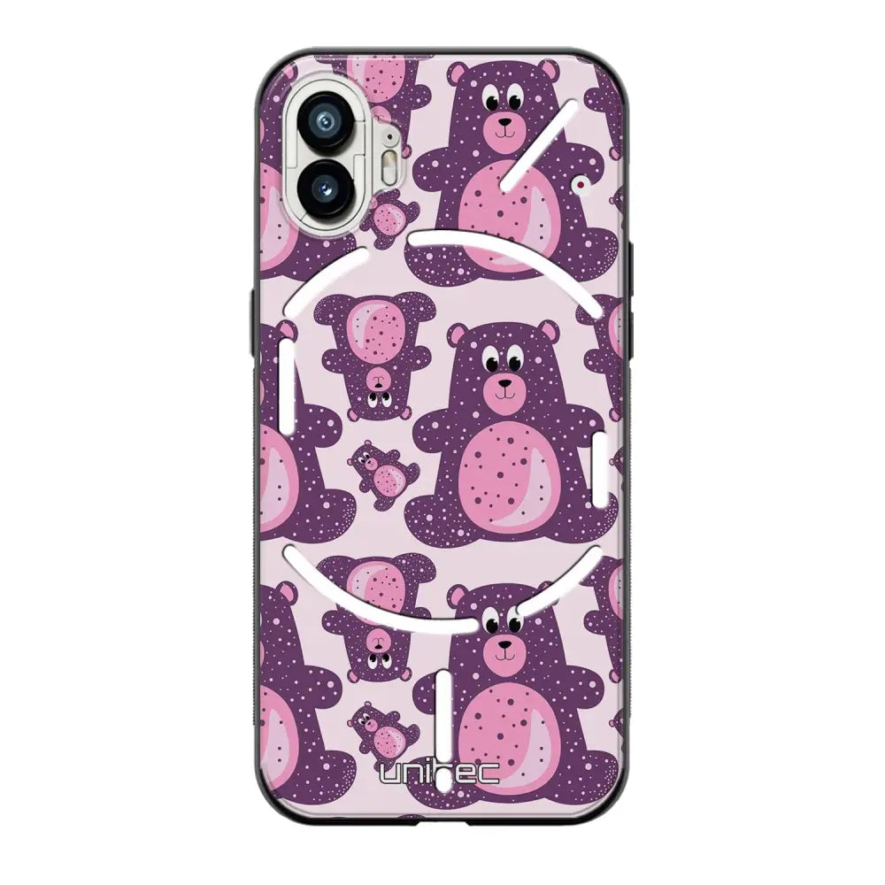 Nothing Phone 2 suojakuoret - Purple Teddy Bear - Ei
