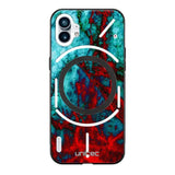 Nothing Phone marmori suojakuoret - Blue Red Marble