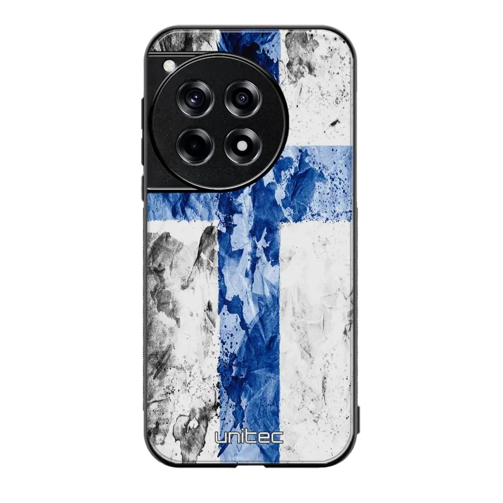 OnePlus 12 suojakuoret - Painted Finnish Flag - Ei