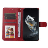 OnePlus 12R Lompakko Suojakotelo - Punainen