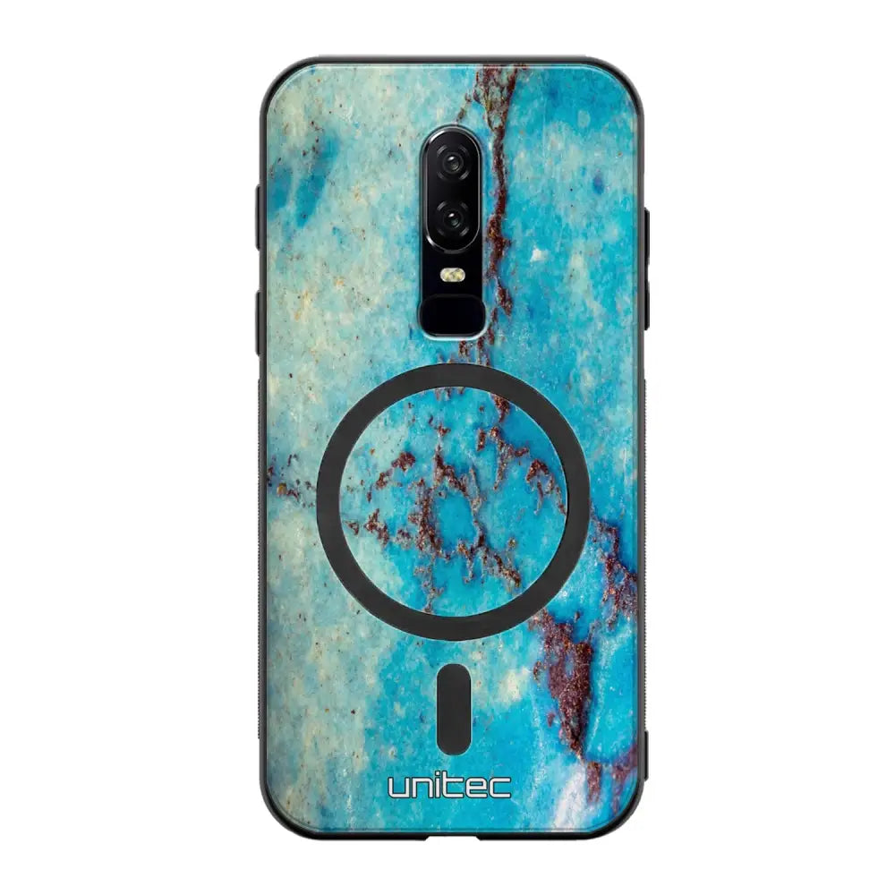 OnePlus 6 marmori suojakuoret - Turquoise Marble
