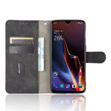 OnePlus 6T Lompakko Suojakotelo Musta - Harmaa