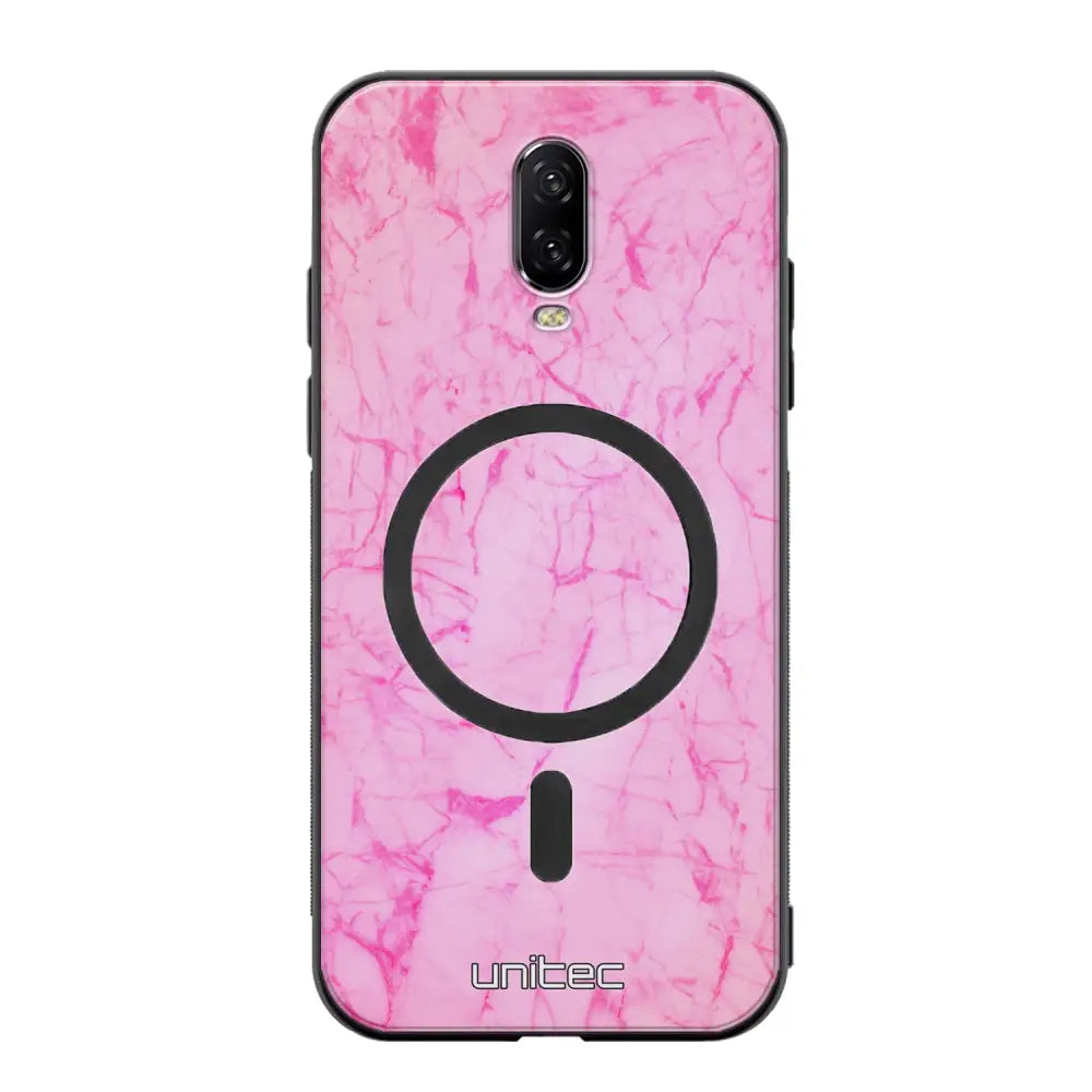 OnePlus 6T marmori suojakuoret - Light Pink Marble