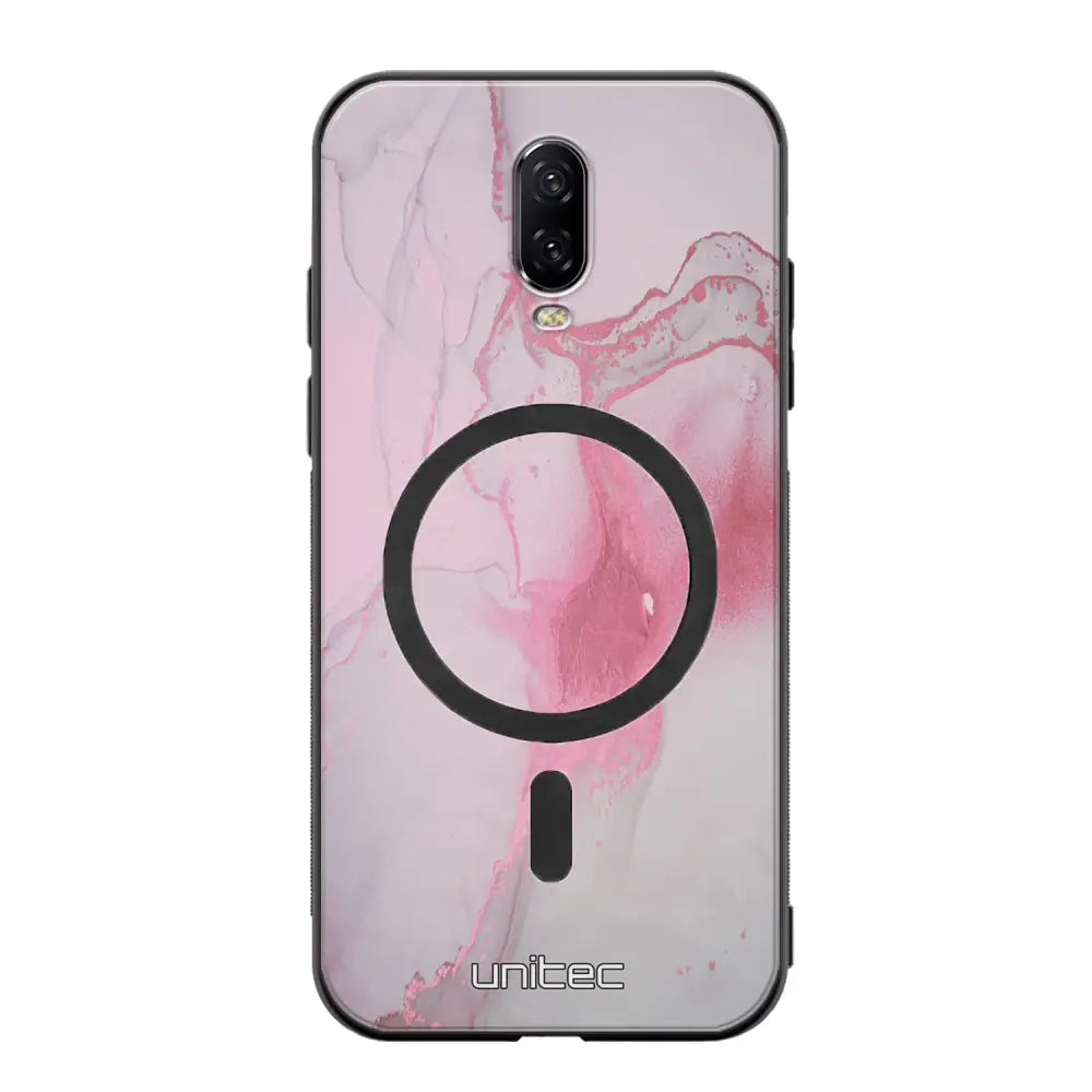 OnePlus 6T marmori suojakuoret - Pink Pok Rie