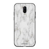 OnePlus 6T marmori suojakuoret - White Marble - Ei