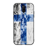 OnePlus 6T suojakuoret - Painted Finnish Flag - Ei